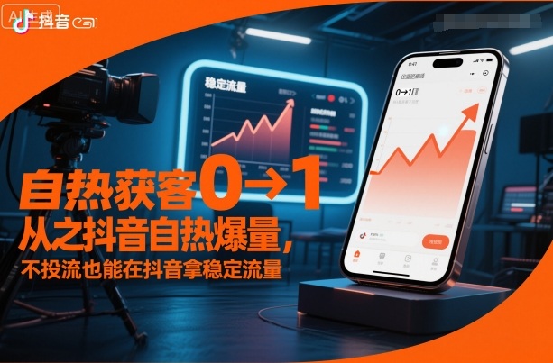 自热获客从0到1之抖音自热爆量,不投流也能在抖音拿稳定流量-咖脉互联