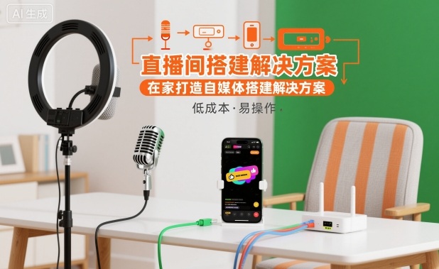 直播间搭建解决方案,在家打造自媒体搭建解决方案-咖脉互联