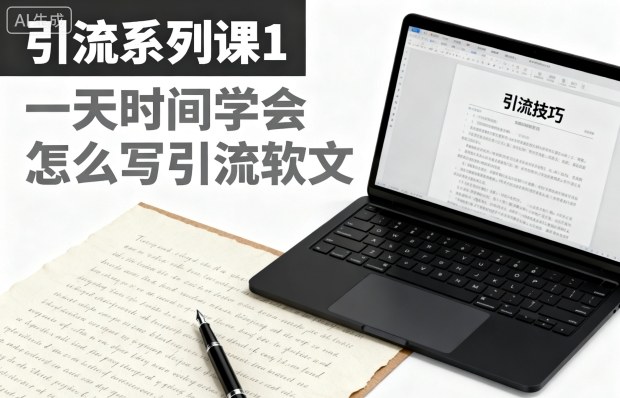 引流系列课1,一天时间学会怎么写引流软文-咖脉互联