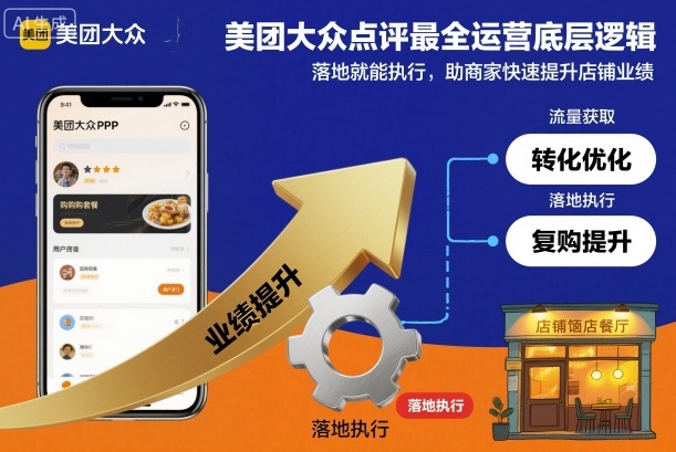 美团大众点评最全运营底层逻辑，落地就能执行，助商家快速提升店铺业绩-咖脉互联