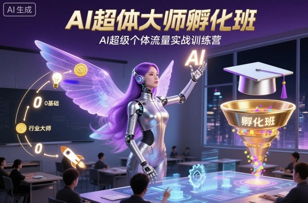 AI超体大师孵化班，AI超级个体流量实战训练营-咖脉互联