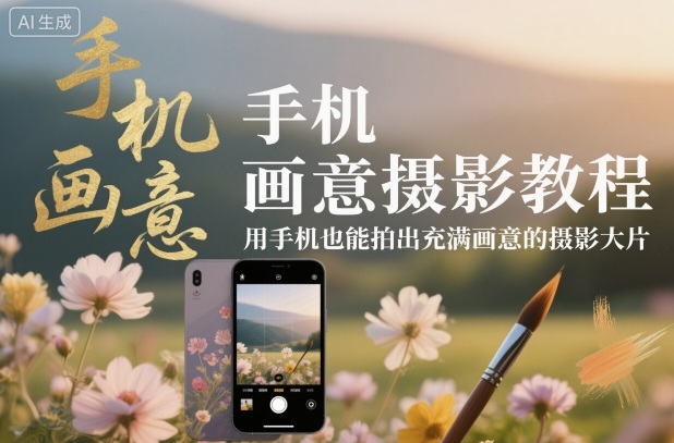 手机画意摄影教程，用手机也能拍出充满画意的摄影大片-咖脉互联