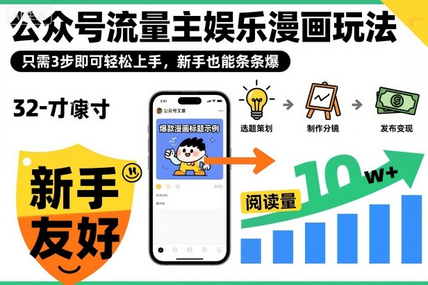 ‍‬⁢‍⁡‍‍⁡​⁣⁤‍‬⁡⁣⁢​⁣‍⁣‌‌⁢​⁡⁡‌​⁢⁣⁢​⁢‌​⁣‬​⁣‬‬⁣⁢​⁢⁣公众号流量主娱乐漫画玩法，只需3步即可轻松上手，新手也能条条爆-咖脉互联