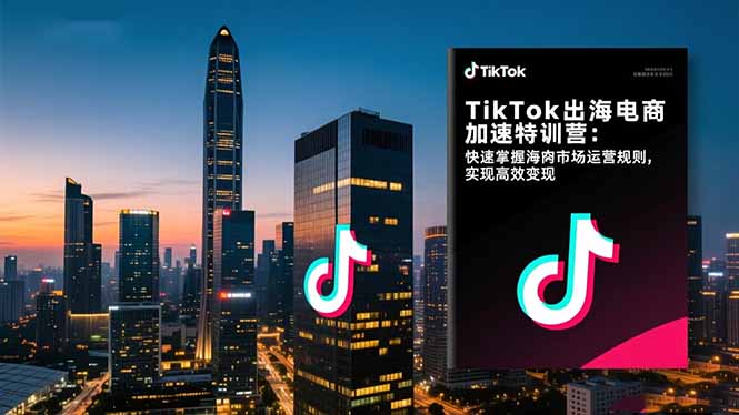 TikTok出海电商加速特训营：快速掌握海外市场运营规则，实现高效变现-咖脉互联
