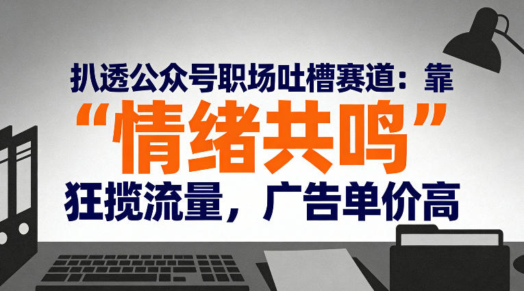 扒透公众号职场吐槽赛道：靠“情绪共鸣”狂揽流量，广告单价高-咖脉互联