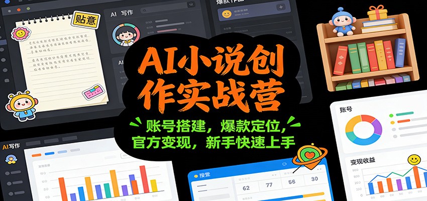 图片[1]-AI小说创作实战营：账号搭建，爆款定位，官方变现，新手快速上手-咖脉互联