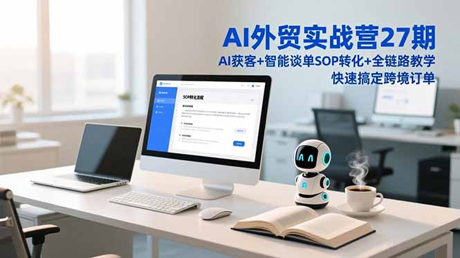 AI外贸实战营27期，AI获客+智能谈单+SOP转化+全链路教学，快速搞定跨境订单-咖脉互联