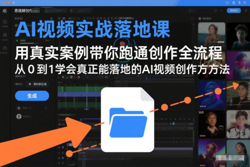 AI视频实战落地课,用真实案例带你跑通创作全流程,从0到1学会真正能落地的AI视频创作方法-咖脉互联