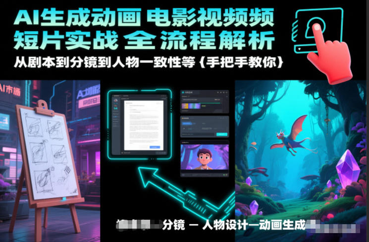 AI生成动画电影视频短片实战全流程解析，从剧本到分镜到人物一致性等手把手教你-咖脉互联