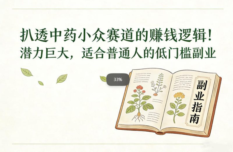 扒透中药小众赛道的賺米逻辑,潜力巨大,适合普通人的低门槛副业-咖脉互联