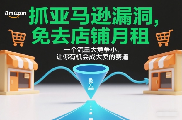 抓亚马逊漏洞,免去店铺月租,一个流量大竞争小,让你有机会成大卖的赛道-咖脉互联