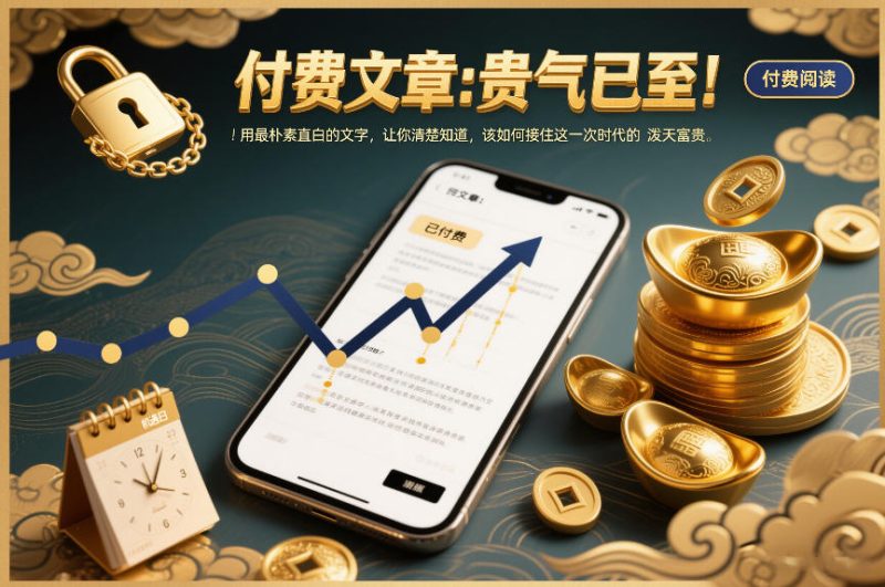 付费文章：贵气已至！用最朴素直白的文字，让你清楚知道，该如何接住这一次时代的泼天富贵-咖脉互联