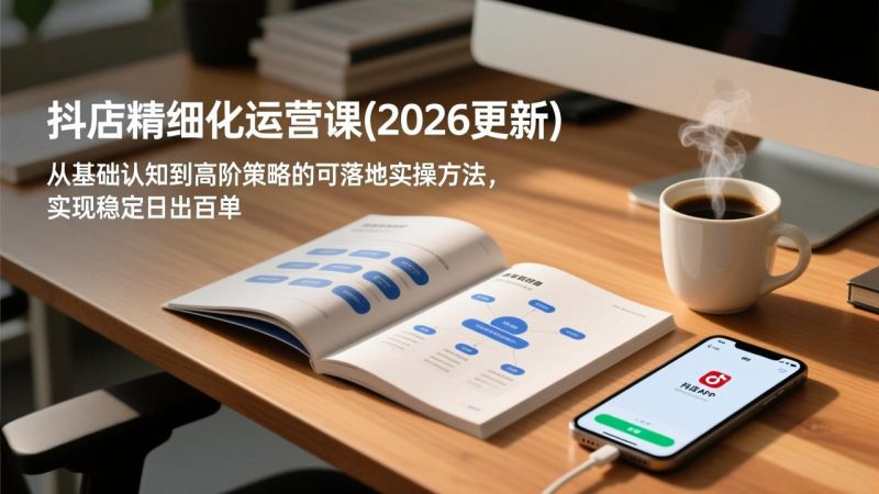 抖店精细化运营课(2026更新-咖脉互联