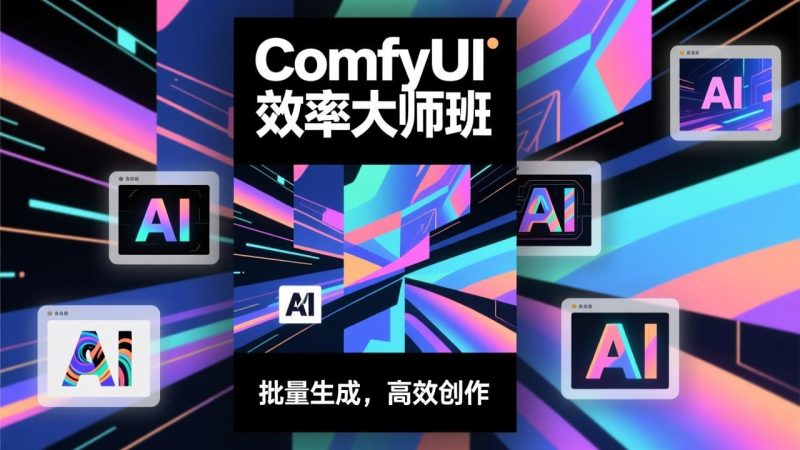 ComfyUI效率大师班：工作流搭建，批量生成，将个人AI出图效率提升5-10倍，月接单收入1-3万-咖脉互联