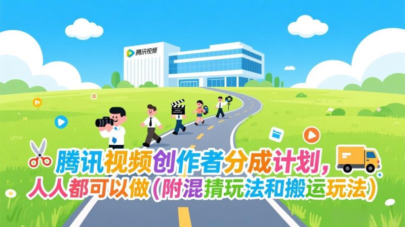 腾讯视频创作者分成计划,人人都可以做(附混剪玩法和搬运玩法-咖脉互联