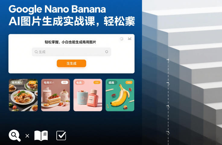 Google Nano Banana AI图片生成实战课，轻松掌握，小白也能生成商用图片-咖脉互联