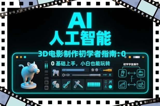 AI人工智能3D电影制作初学者指南:0基础上手,小白也能玩转-咖脉互联