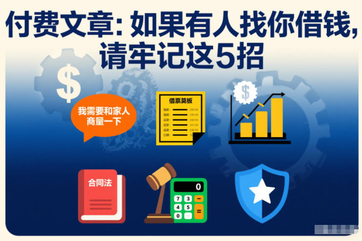 付费文章:如果有人找你借钱,请牢记这5招-咖脉互联