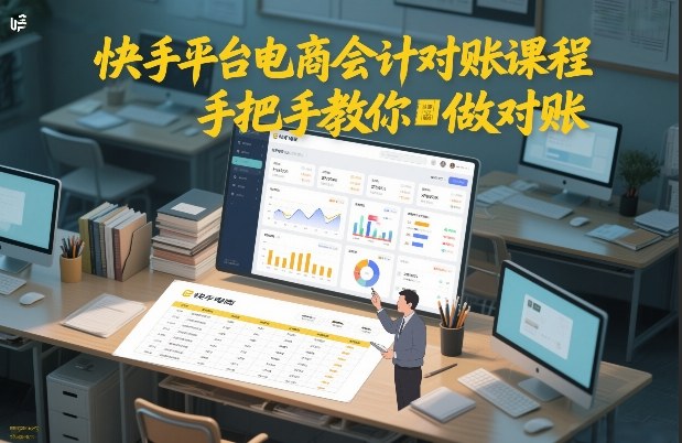 快手平台电商会计对账课程,手把手教你做对账-咖脉互联