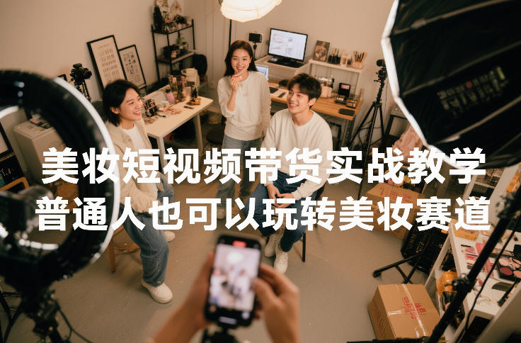 美妆短视频带货实战教学,普通人也可以玩转美妆赛道-咖脉互联