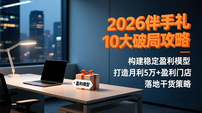 2026伴手礼10大破局攻略:构建稳定盈利模型,打造月利5万+盈利门店,落地干货策略-咖脉互联