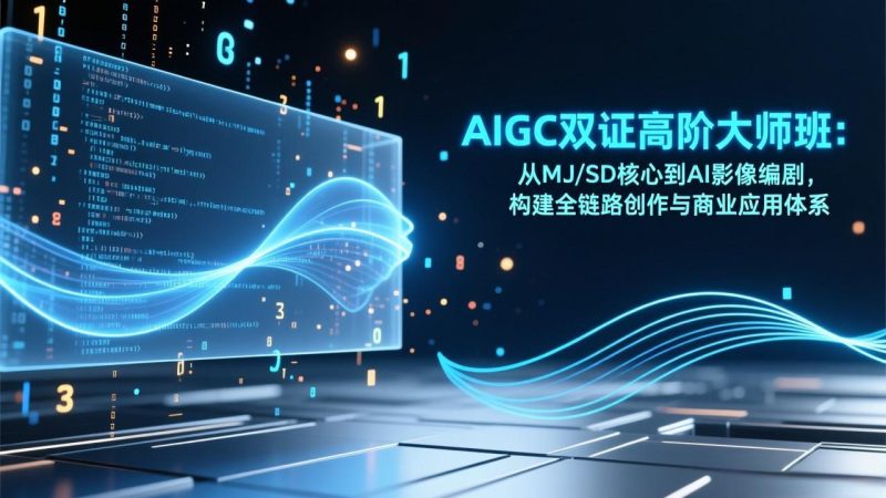AIGC双证高阶大师班：从MJ/SD核心到AI影像编剧，构建全链路创作与商业应用体系-咖脉互联