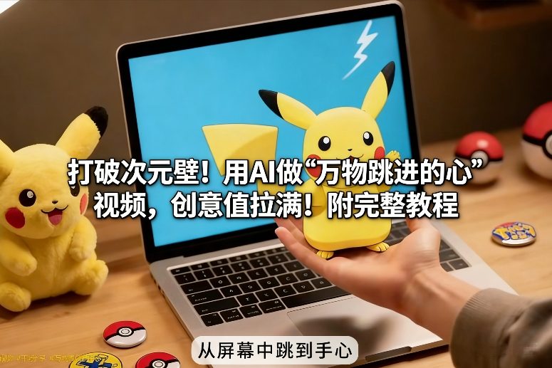 打破次元壁!用AI做【万物跳进手心】视频,创意值拉满!附完整教程-咖脉互联