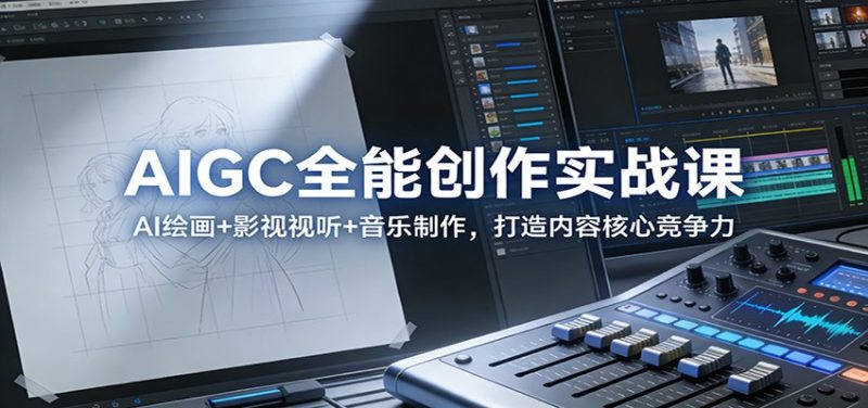 AIGC全能创作实战课:AI绘画+影视视听+音乐制作,打造内容核心竞争力-咖脉互联