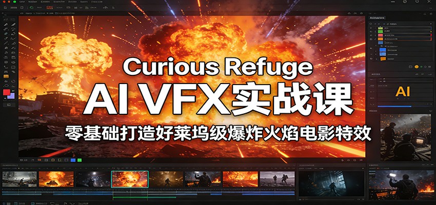 图片[1]-Curious Refuge AI VFX实战课，零基础打造好莱坞级爆炸火焰电影特效-咖脉互联