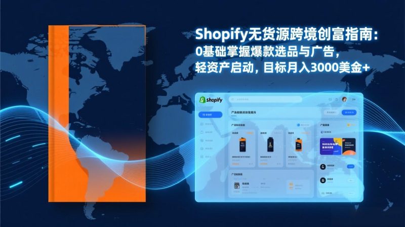 Shopify爆款打法实战:从选品到广告投放,复制爆款模型,驱动独立站月销售额破万刀-咖脉互联