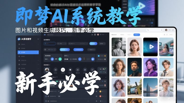 即梦AI系统教学,图片和视频生成技巧,新手必学-咖脉互联