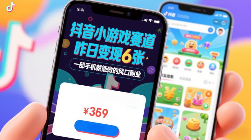 抖音小游戏赛道,昨日变现600+,零基础一部手机就能做的风口副业【揭秘】-咖脉互联