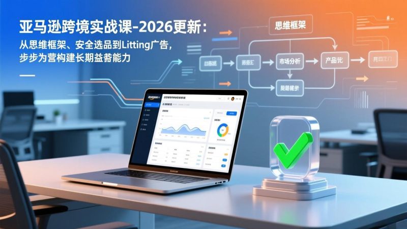 亚马逊跨境实战课-2026更新：从思维框架、安全选品到Listing广告，步步为营构建长期盈利能力-咖脉互联