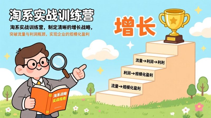 淘系实战训练营，制定清晰的增长战略，突破流量与利润瓶颈，实现企业的规模化盈利-咖脉互联