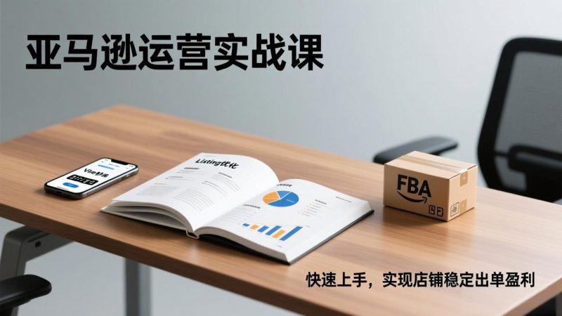 亚马逊运营实战课，Listing优化、Vine秒杀、FBA发货，快速上手，实现店铺稳定出单盈利-咖脉互联