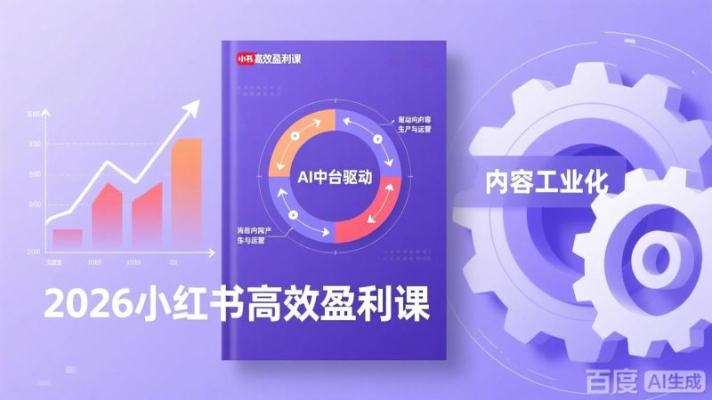 2026小红书高效盈利课，流量双引擎+内容工业化+AI中台驱动，构建可复制的千万级营收模型-咖脉互联