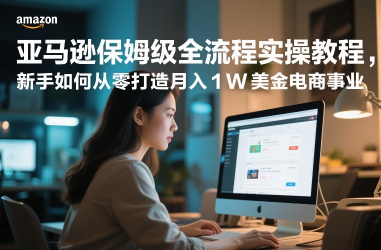亚马逊保姆级全流程实操教程，新手如何从零打造月入1W美金电商事业-咖脉互联