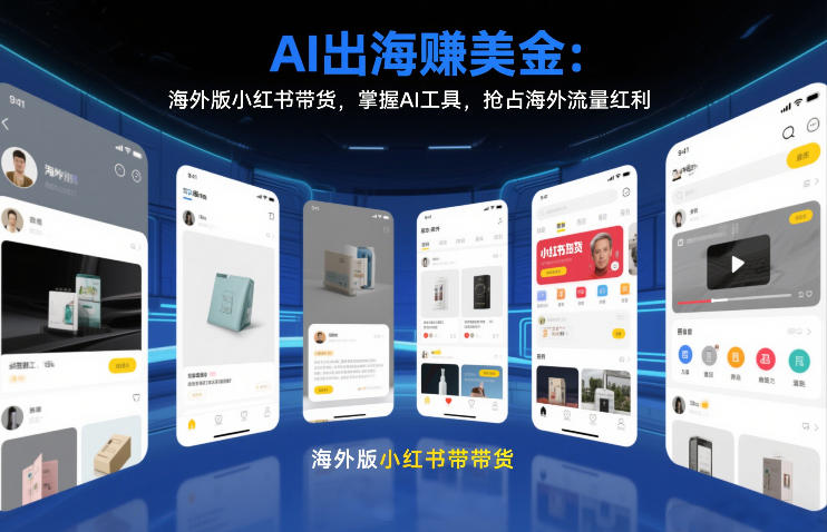 AI出海賺美金：海外版小红书带货，掌握AI工具，抢占海外流量红利(更新2026)-咖脉互联