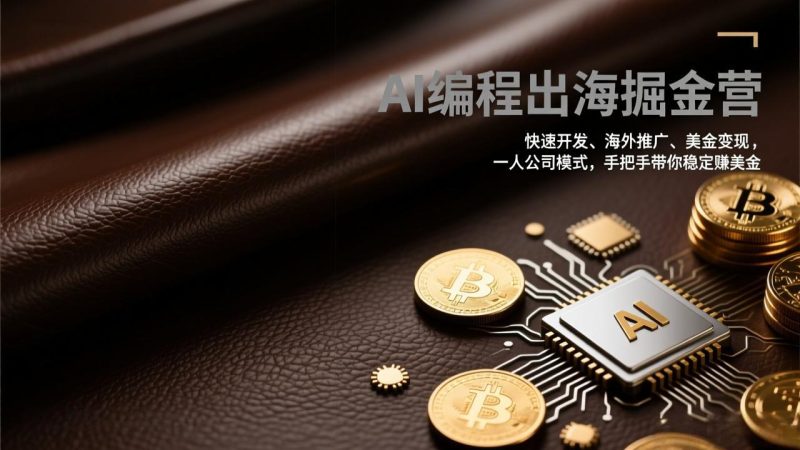 AI编程出海掘金营：快速开发、海外推广、美金变现，一人公司模式，手把手带你稳定赚美金-咖脉互联