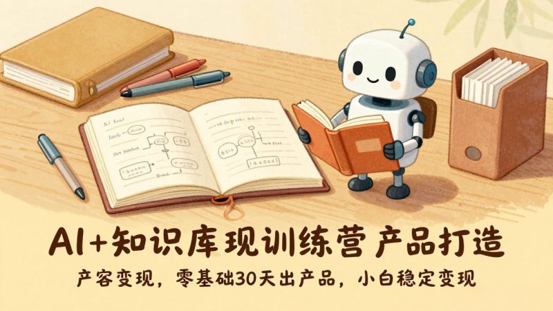AI+知识库变现训练营，产品打造、内容创作、全平台变现，零基础30天出产品，小白稳定变现-咖脉互联