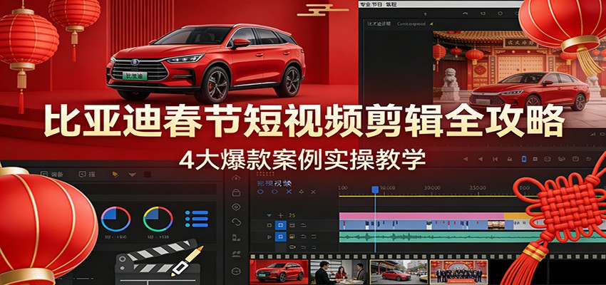 图片[1]-比亚迪春节短视频剪辑全攻略，4大爆款案例实操教学-咖脉互联
