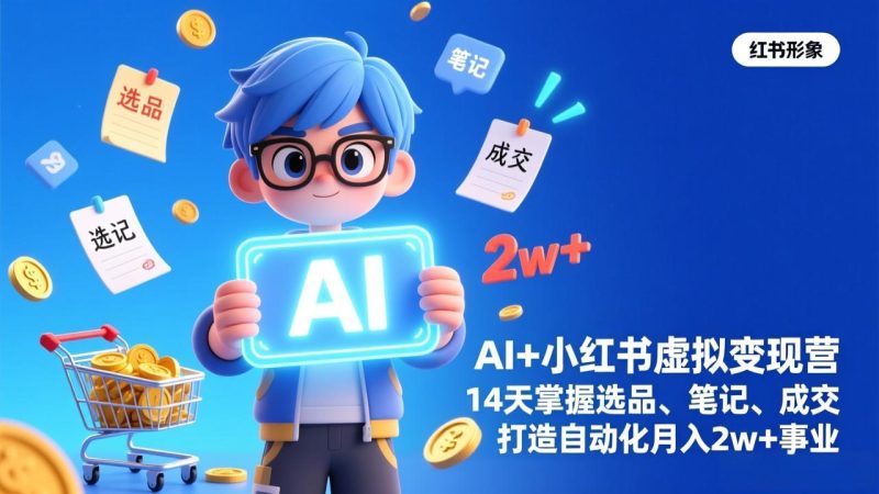 AI+小红书虚拟变现营(完结-咖脉互联