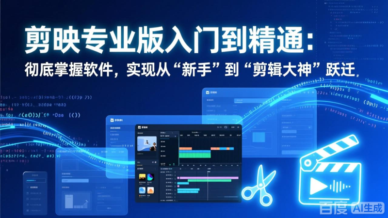剪映专业版入门到精通：彻底掌握软件，实现从“新手”到“剪辑大神”跃迁-咖脉互联