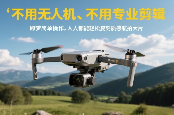 不用无人机、不用专业剪辑,即梦简单操作,人人都能轻松复刻质感航拍大片-咖脉互联