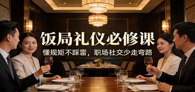公众号收费文章:《饭局礼仪必修课:懂规矩不踩雷,职场社交少走弯路》-咖脉互联