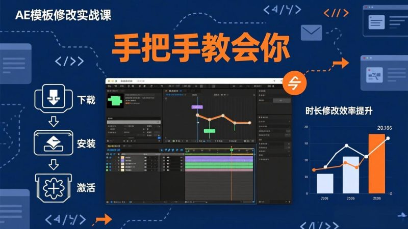 AE模板修改实战课从0到1,软件安装插件缺失跟踪时长修改全流程手把手教会你-咖脉互联