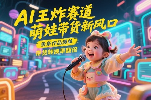AI王炸赛道,萌娃带货新风口,条条作品爆单,带货转换率翻倍,核心逻辑拆解-咖脉互联