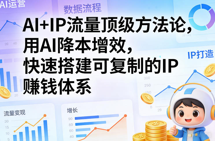 AI+IP流量顶级方法论,用AI降本增效,快速搭建可复制的IP賺钱体系-咖脉互联