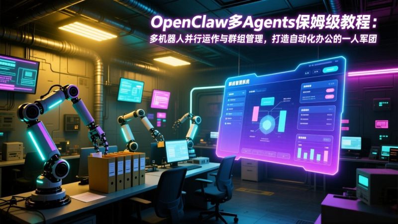 OpenClaw多Agents保姆级教程：多机器人并行运作与群组管理，打造自动化办公的一人军团-咖脉互联
