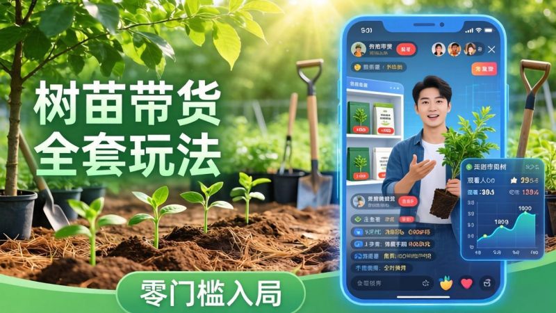 视频号AI树苗带货全套玩法：零门槛入局，掌握豆包、千问等AI工具制作树苗视频的全套流程-咖脉互联